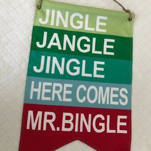 Mr. Bingle Jingle Jangle Banner Flag Hanging Dillard's snowman NEW
